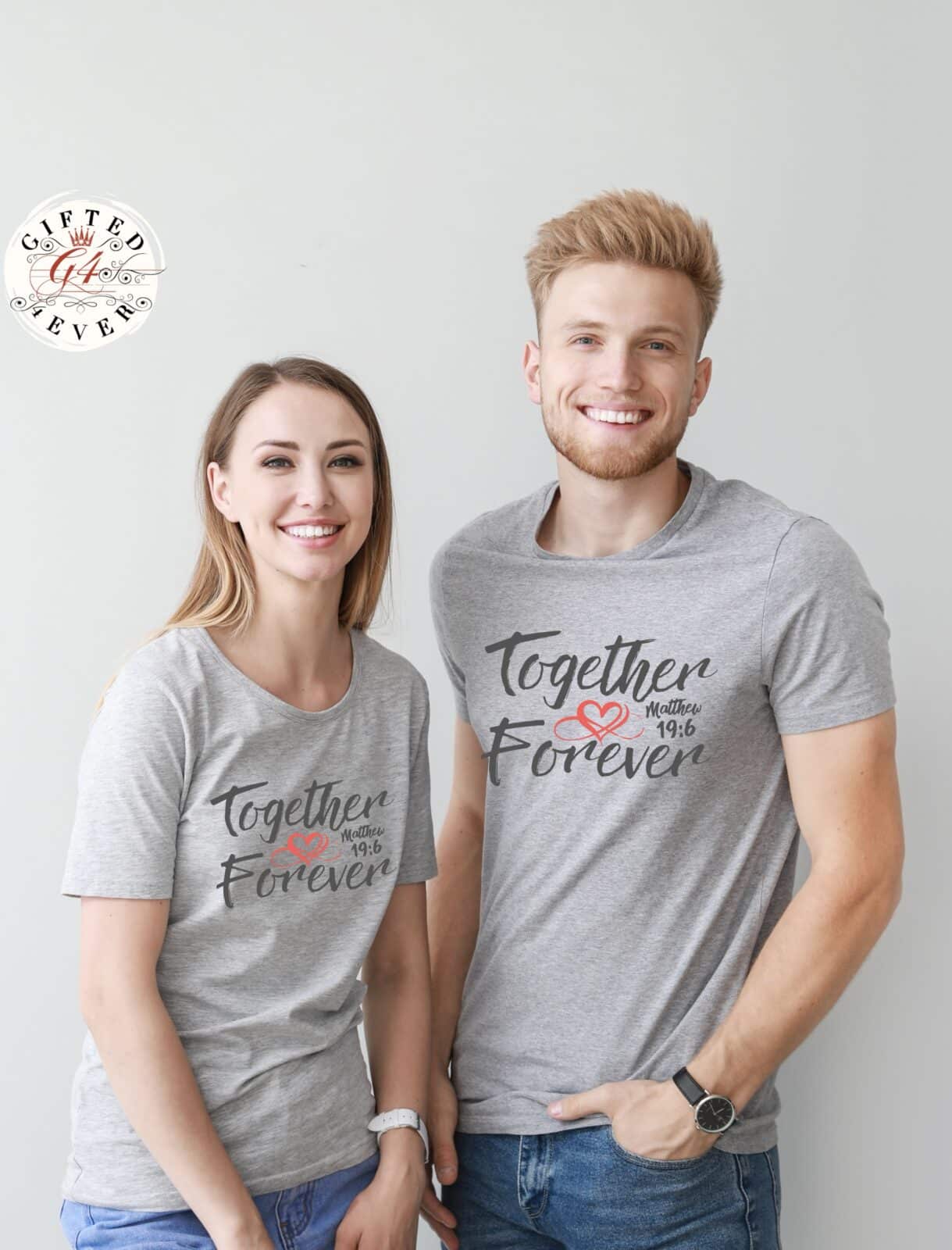 TOGETHER FOREVER - COUPLE MATCHING SHIRTS - UNISEX TEE - Imagen 3